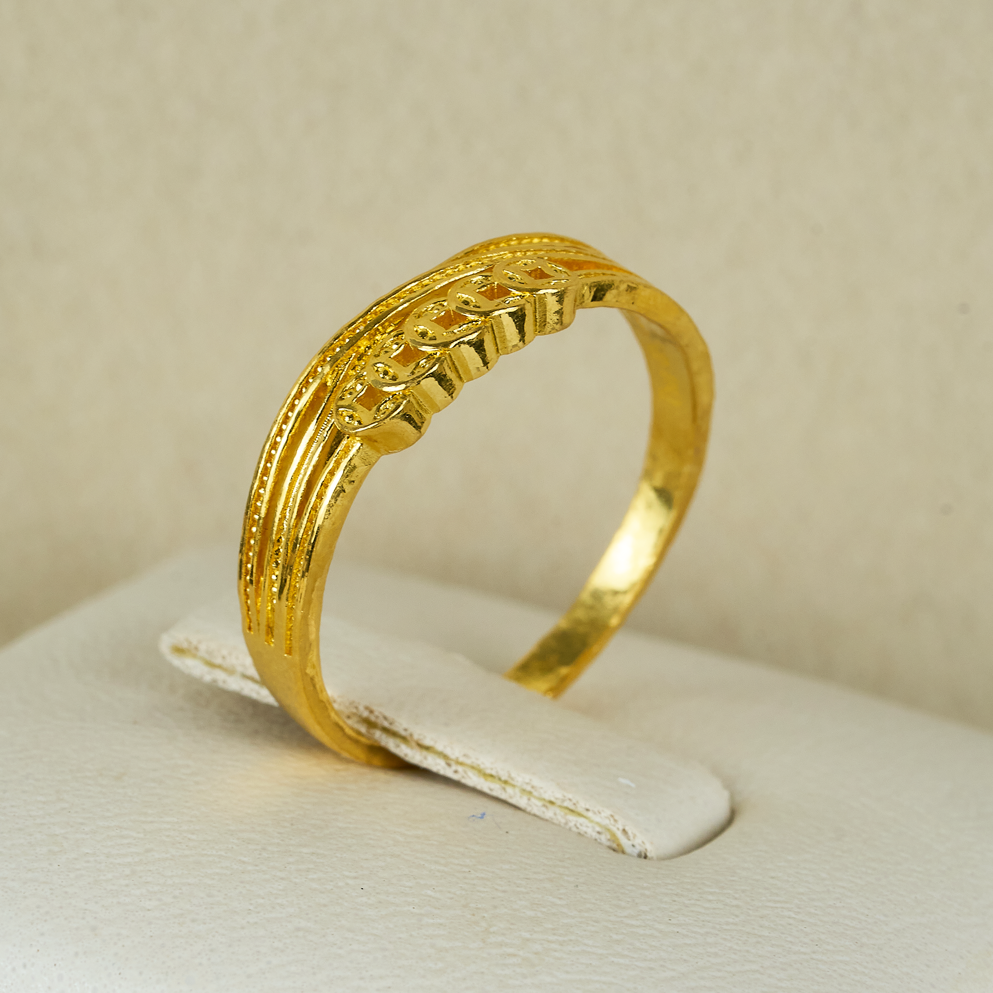 Nhẫn Vàng 24K Kim Tiền Viền Châu Phú Quý NA26000639