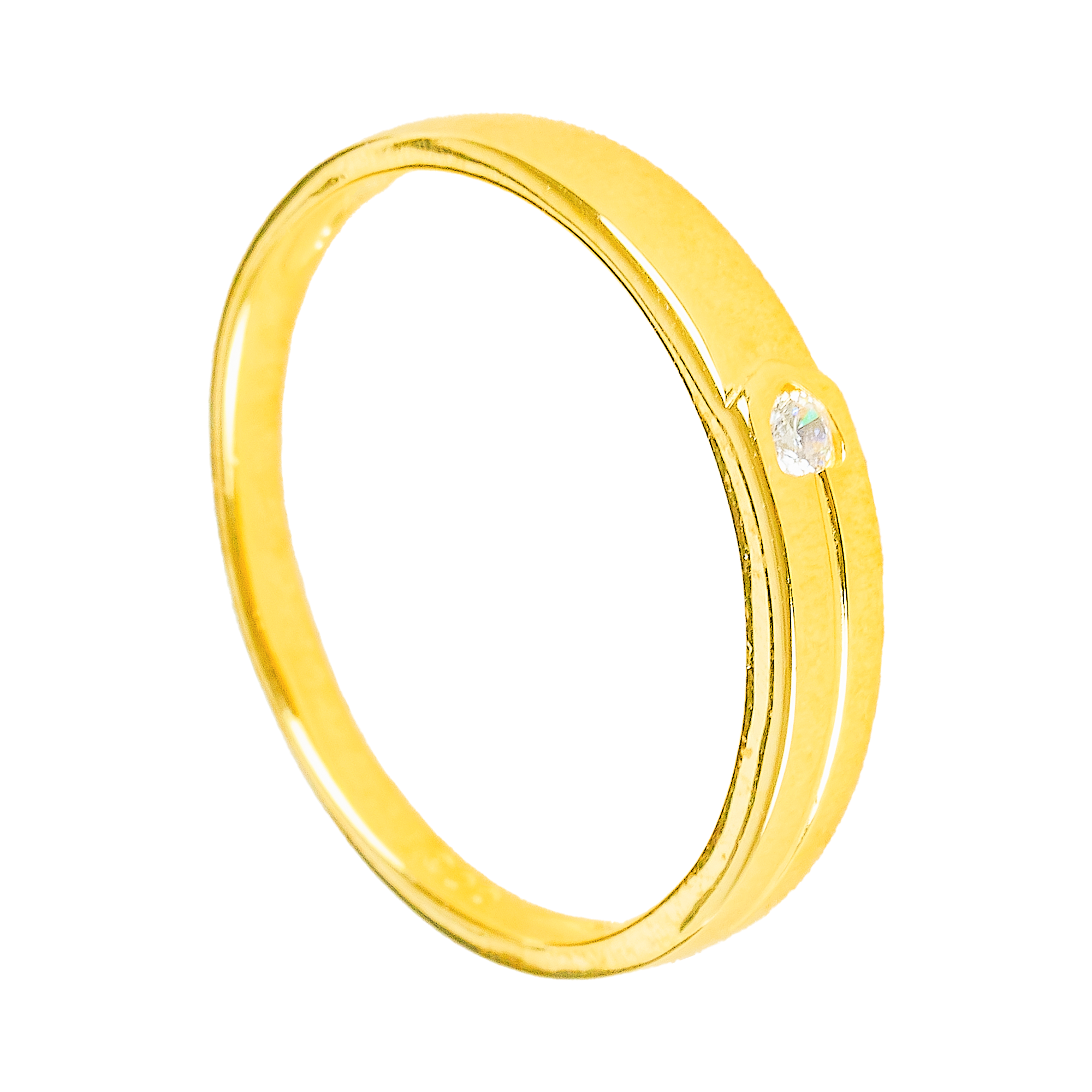 Cặp Nhẫn cưới vàng 61% (14K) đính CZ VNXM00V300023.190 - VNXM00V300024.120