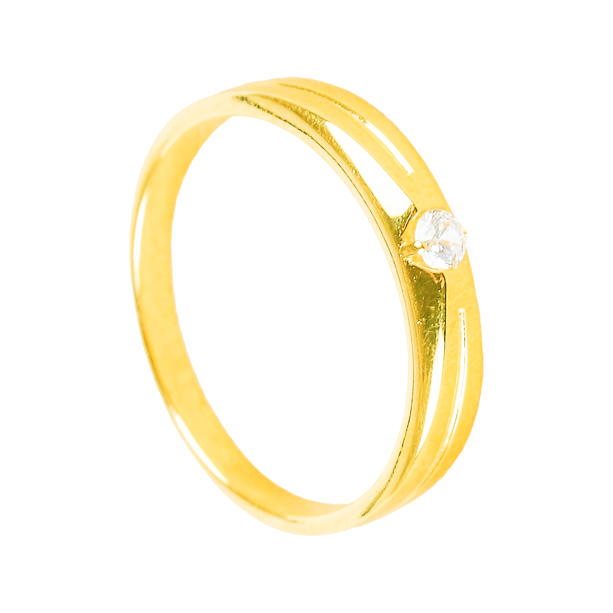 Cặp Nhẫn cưới vàng 61% (14K) đính CZ VNXM00V300045.200 - VNXN00V300046.140