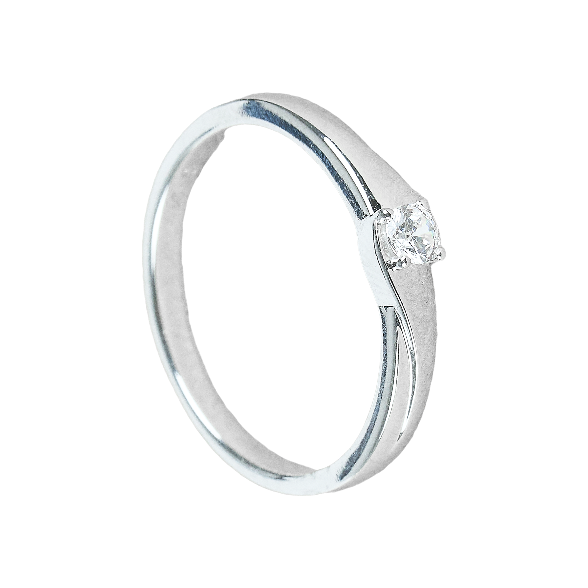 Cặp Nhẫn cưới vàng 75% (18K) đính CZ VNXM00T300004.190 - VNXM00T300004.140
