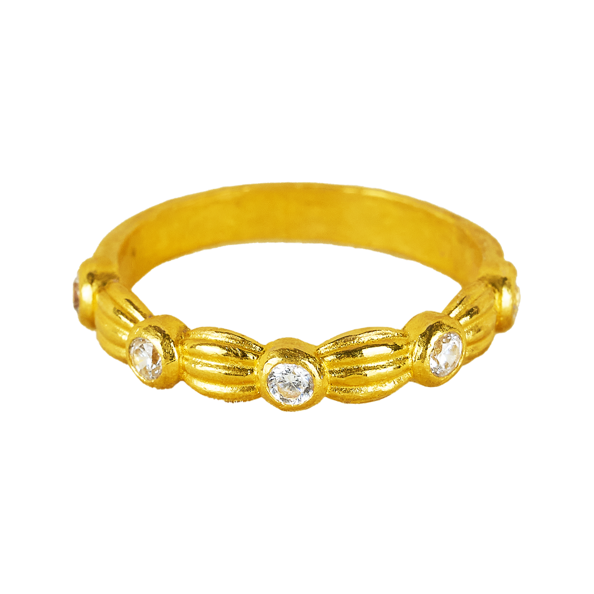 Nhẫn Vàng 24K Chuỗi Đính Đá Tinh Tú NA24000336