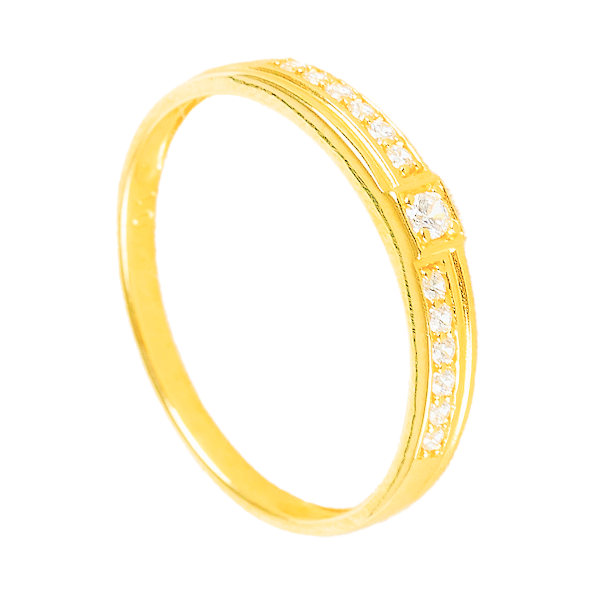 Cặp Nhẫn cưới vàng 61% (14K) đính CZ VNXM00300065.110 - VNXMXMV300039.180