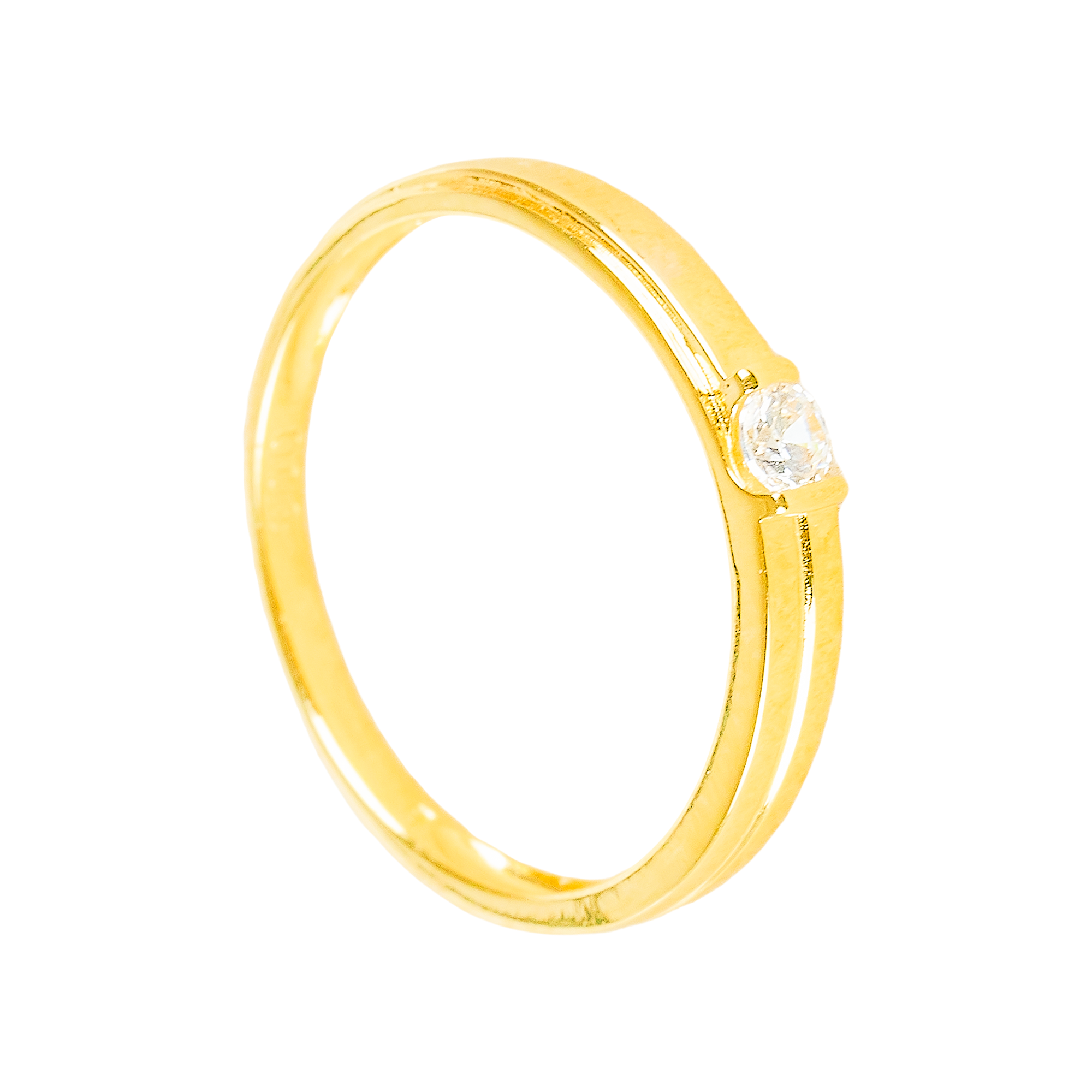 Cặp Nhẫn cưới vàng 61% (14K) đính CZ VNXM00V300026.090 - VNXM00V300025.160