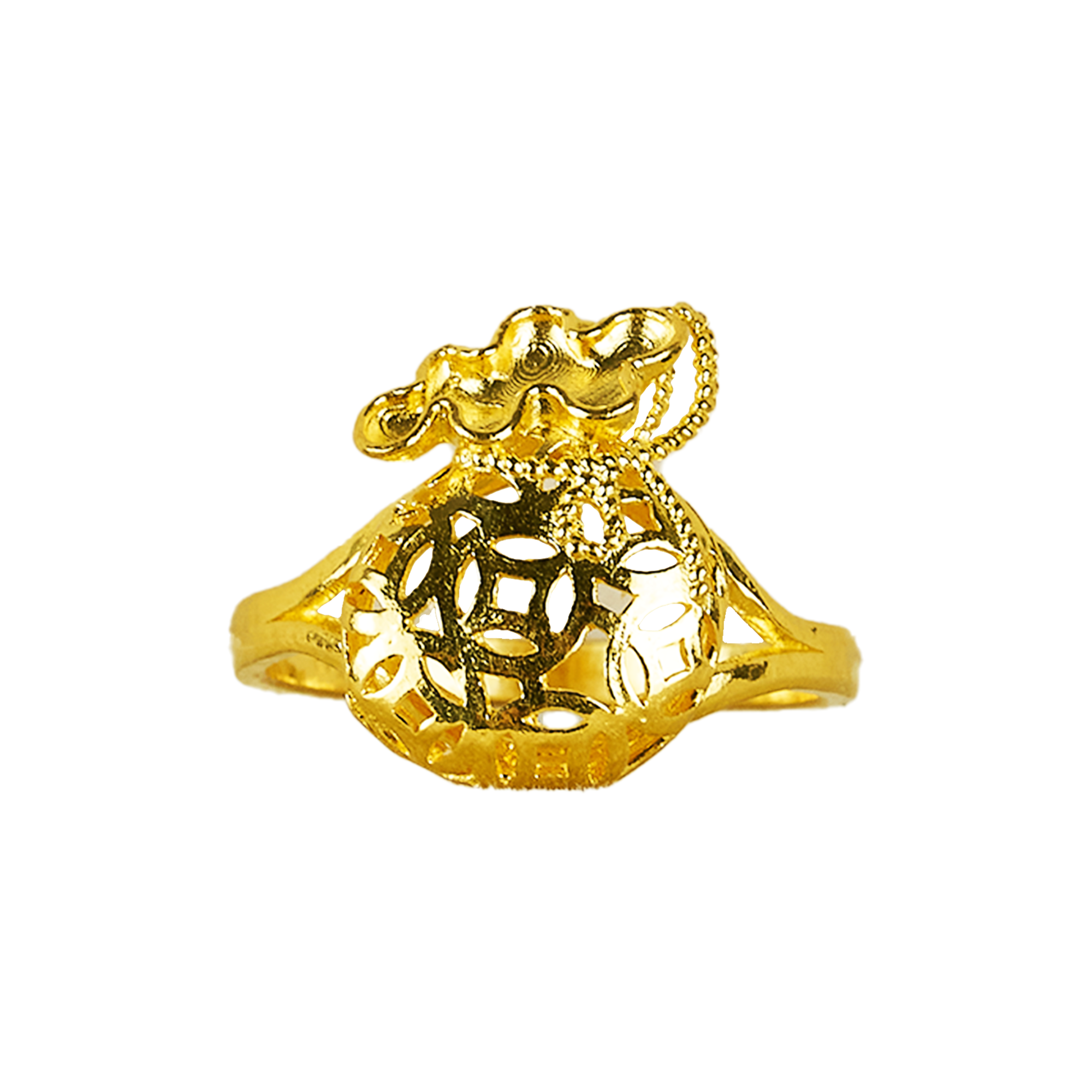 NHẪN VÀNG 24K TÚI TIỀN KIM TIỀN NA24000033