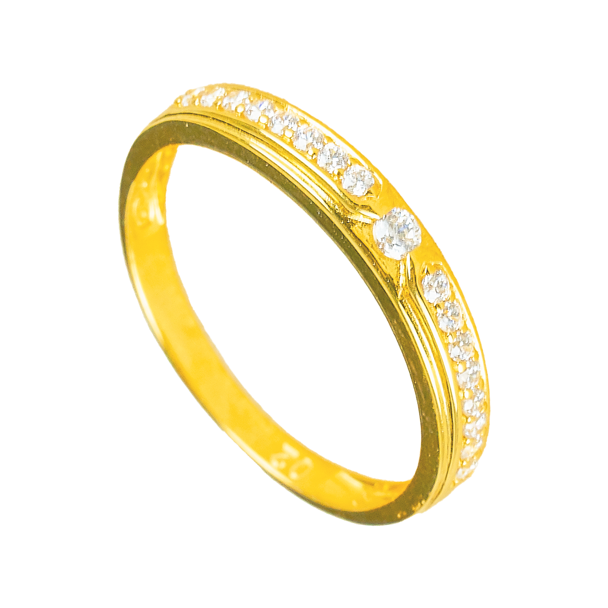 Cặp nhẫn cưới vàng 61% (14K) đính CZ VNXMXMV300074.120 - VNXMXMV300073.200