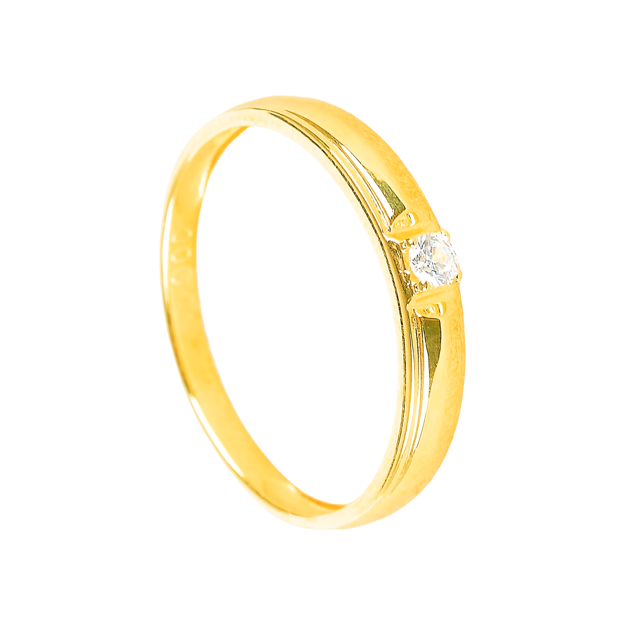 Cặp Nhẫn cưới vàng 61% (14K) đính CZ VNXM00V300002.100 - VNXM00V300001.180