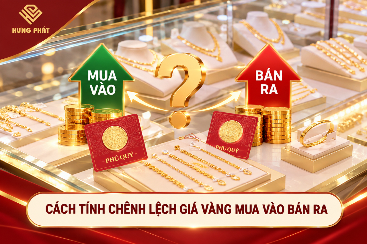 Cách tính chênh lệch giá vàng mua vào bán ra
