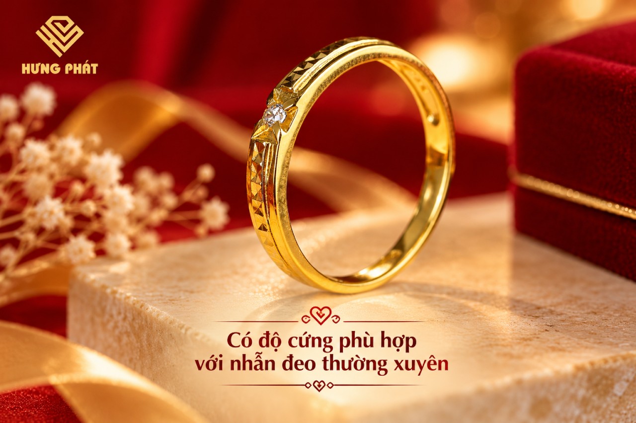 Có độ cứng phù hợp với nhẫn đeo thường xuyên