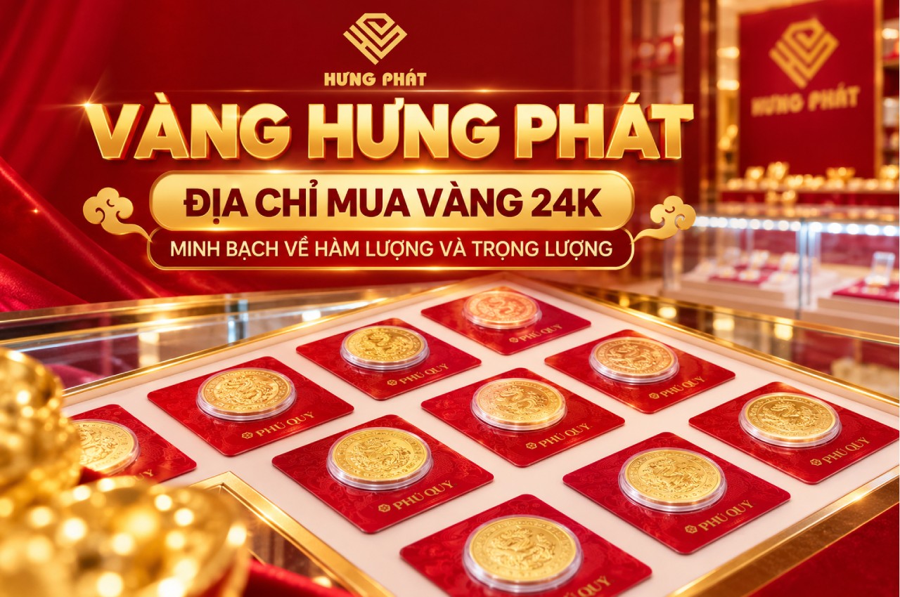 Vàng Hưng Phát - Địa chỉ mua vàng 24K minh bạch về hàm lượng và trọng lượng
