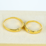 Cặp Nhẫn cưới vàng 61% (14K) đính CZ VNXM00V300005.190 - VNXM00V300006.100