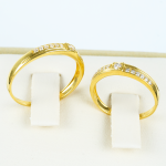 Cặp Nhẫn cưới vàng 61% (14K) đính CZ VNXM00300065.110 - VNXMXMV300039.180