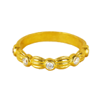 Nhẫn Vàng 24K Chuỗi Đính Đá Tinh Tú NA24000336