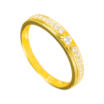 Cặp nhẫn cưới vàng 61% (14K) đính CZ VNXMXMV300074.120 - VNXMXMV300073.200