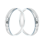 Cặp Nhẫn cưới vàng 75% (18K) đính CZ VNXMXMT00005.140 - VNXMXMT00005.190