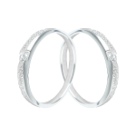 Cặp Nhẫn cưới vàng 75% (18K) đính CZ  VNXMXMT00007.090 - VNXMXMT00007.170