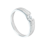 Cặp Nhẫn cưới vàng 75% (18K) đính CZ VNXMXMT00004.170 - VNXMXMT00006.120